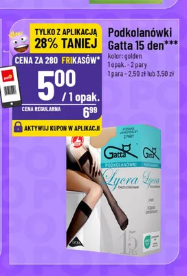 Podkolanówki Gatta 15 den 2-pak promocja w POLOmarket