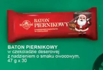Baton piernikowy w czekoladzie deserowej z nadzieniem o smaku owocowym 30-pak Kopernik promocja w Makro