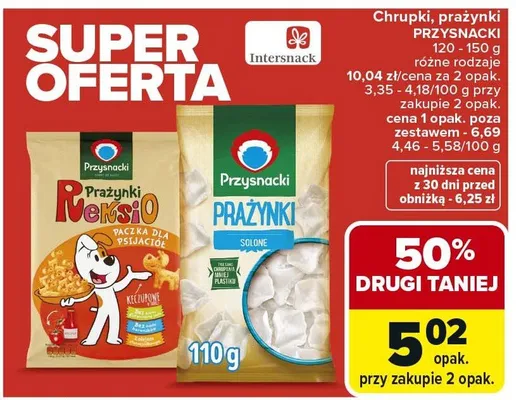 Chrupki, prażynki PRZYSNACKI 120-150 g różne rodzaje promocja w Carrefour Market