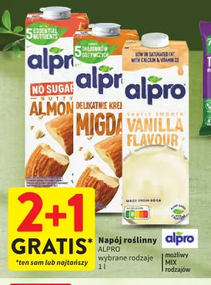 Napój migdałowy Alpro delikatnie kremowy promocja w Intermarche