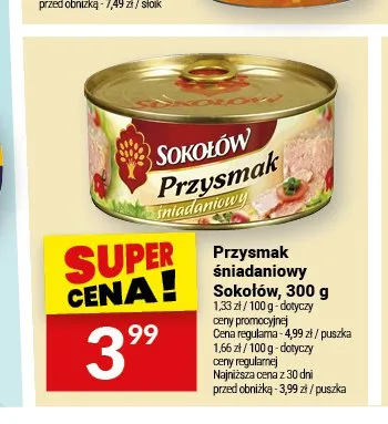 Przysmak śniadaniowy Sokołów promocja w Twój Market