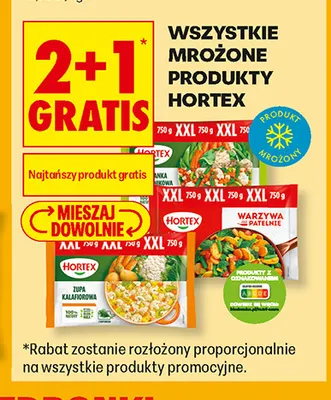 Mrożone produkty Hortex promocja w Biedronka