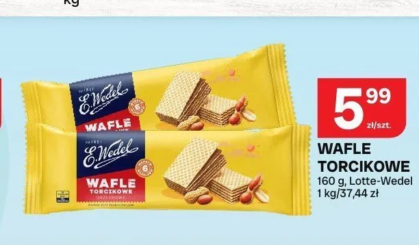 Wafle Torcikowe E.Wedel kakaowe promocja w Chorten