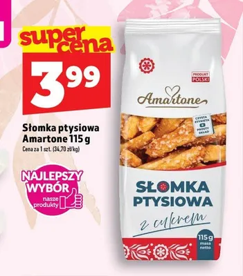 Słomka ptysiowa Amartone z cukrem promocja w TOPAZ