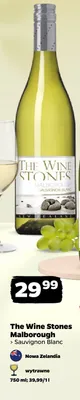 Wino białe The Wine Stones Malborough Sauvignon Blanc wytrawne promocja w Netto