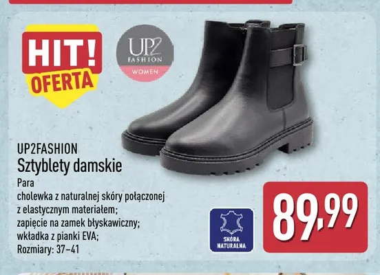 Sztyblety damskie Up2fashion promocja w Aldi