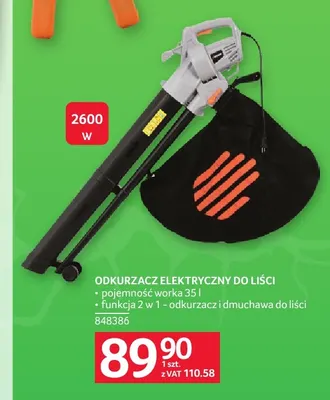 Odkurzacz elektryczny do liści promocja w Selgros