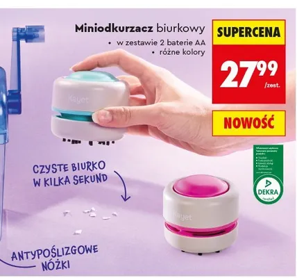 Miniodkurzacz biurkowy Kayet promocja w Biedronka