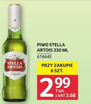 Piwo Stella Artois 330 ml promocja w Selgros