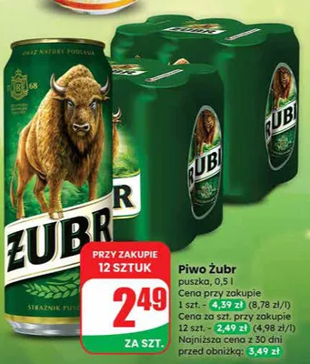Piwo Tuborg promocja w Dino