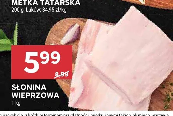 Słonina wieprzowa promocja w Stokrotka