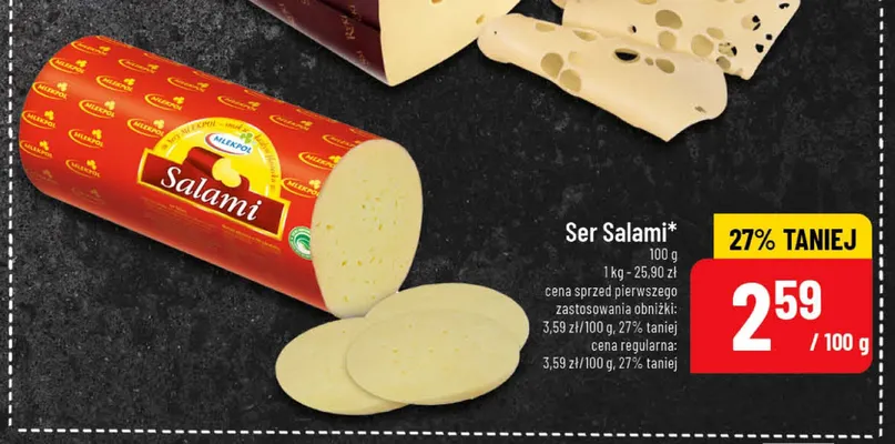 Ser Salami Mlekpol promocja w POLOmarket