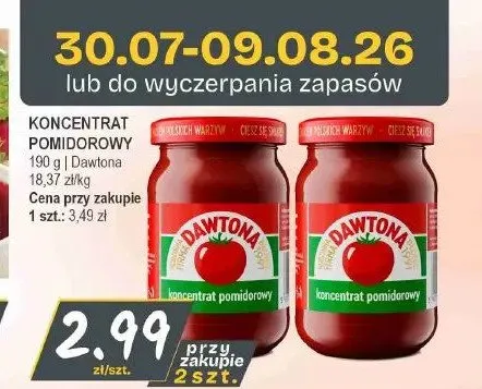 Koncentrat pomidorowy Dawtona promocja w Słoneczko