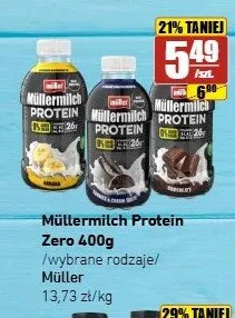 Napój mleczny Müllermilch Protein Zero o smaku ciasteczkowym promocja w API Market