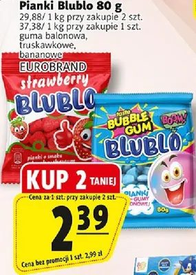 Pianki Blublo guma balonowa promocja w Prim Market