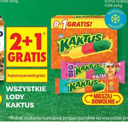Lody Big Kaktus Pajac promocja w Biedronka