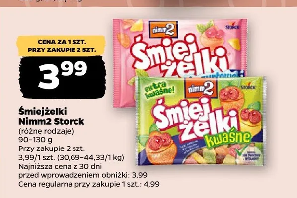 Żelki Śmiejżelki Nimm2 Kwaśne promocja w Netto