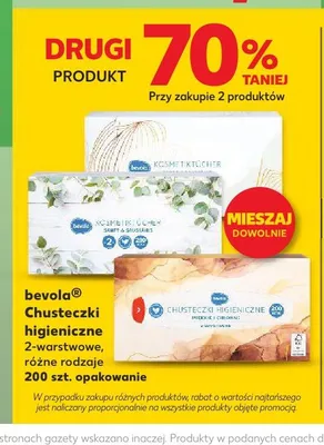 Chusteczki higieniczne bevola 2-warstwowe promocja w Kaufland