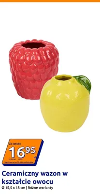Ceramiczny wazon w kształcie owocu Ø15,5x18 cm promocja w Action