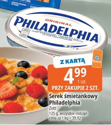 Serek śmietankowy Philadelphia promocja w Leclerc