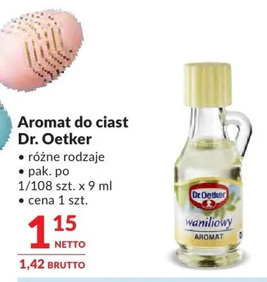 Aromat do ciast Dr. Oetker promocja w Makro