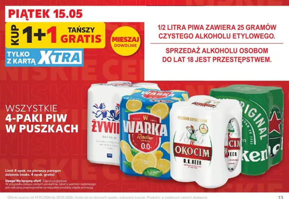 Piwo w puszce 4-pak promocja w Kaufland