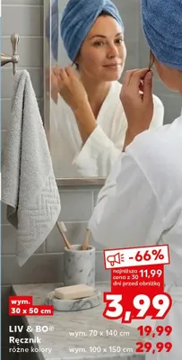 Ręcznik różne kolory 30x50 cm promocja w Kaufland