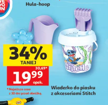 Wiaderko do piasku z akcesoriami Stitch promocja w Auchan