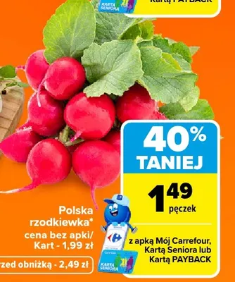 Rzodkiewka polska promocja w Carrefour