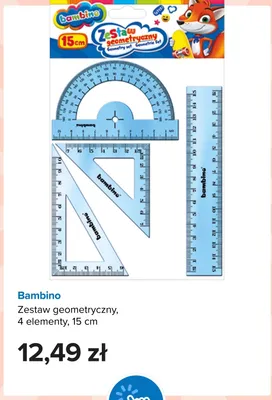 Zestaw geometryczny Bambino 4 elementy 15 cm promocja w Smyk