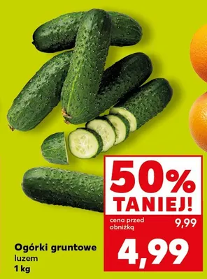 Ogórki gruntowe luzem promocja w Kaufland