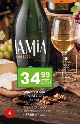 Wino musujące Lamia Prosecco promocja w Twój Market