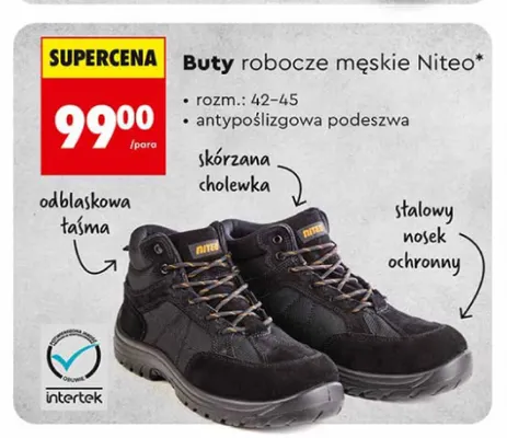 Buty robocze męskie Niteo promocja w Biedronka