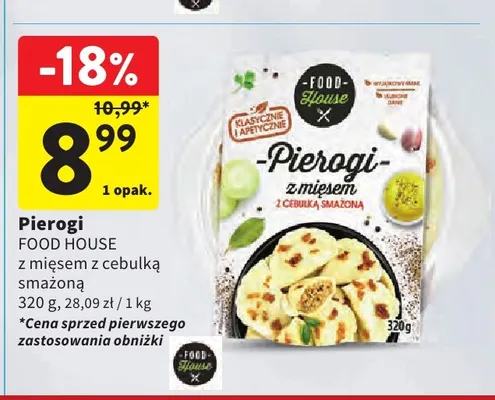 Pierogi z mięsem z cebulką smażoną Food House promocja w Intermarche