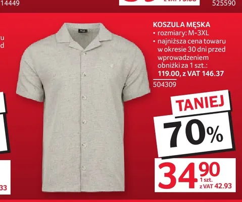Koszula męska promocja w Selgros