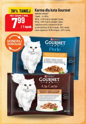 Karma dla kota Purina Gourmet Perle 4-pak 85g promocja w POLOmarket
