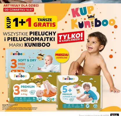 Pieluchy i pieluchomajtki marki Kuniboo promocja w Kaufland