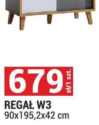 Regał W3 System Werso 90x195,2x42cm promocja w Merkury Market