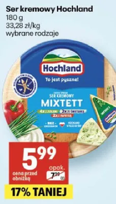 Ser kremowy Mixtett Hochland promocja w Delikatesy Centrum