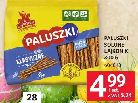 Paluszki solone Lajkonik 300 g promocja w Selgros
