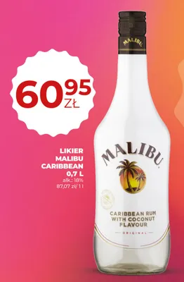 Likier Malibu Caribbean promocja w Duży Ben