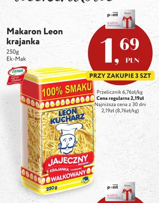 Makaron Leon krajanka Ek-Mak promocja w Market Point