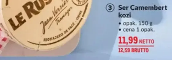 Ser Camembert kozi promocja w Makro