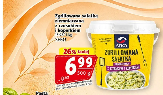 Sałatka ziemniaczana zgrillowana z czosnkiem i koperkiem Seko promocja w Prim Market