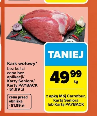 Kark wołowy bez kości promocja w Carrefour