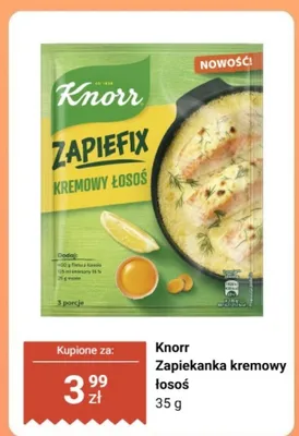 Zapiekanka kremowy łosoś Knorr promocja w Dino