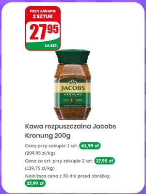 Kawa rozpuszczalna Jacobs Kronung promocja w Dino