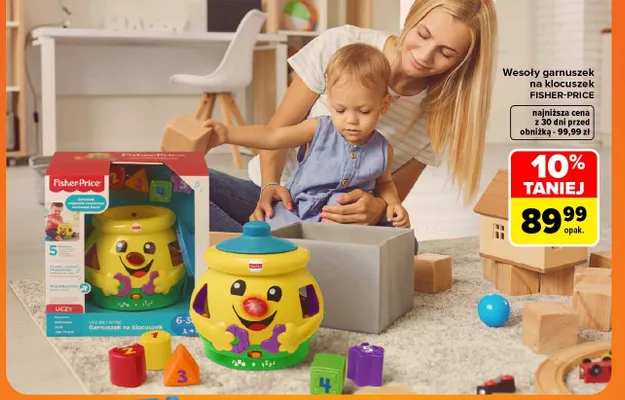 Wesoły garnuszek na klocuszek Fisher-Price promocja w Carrefour