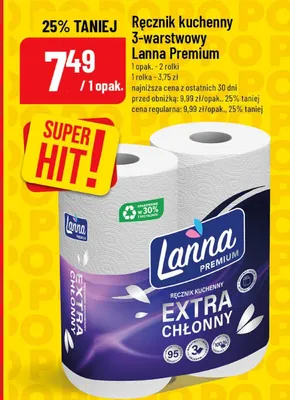 Ręcznik kuchenny 3-warstwowy Extra Chłonny promocja w POLOmarket