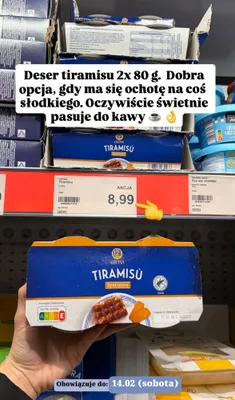 Deser tiramisu promocja w Aldi